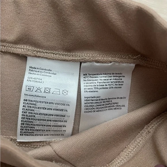 H&M Wide-Leg High-Rise Pants in Taupe - Picture 4 of 4